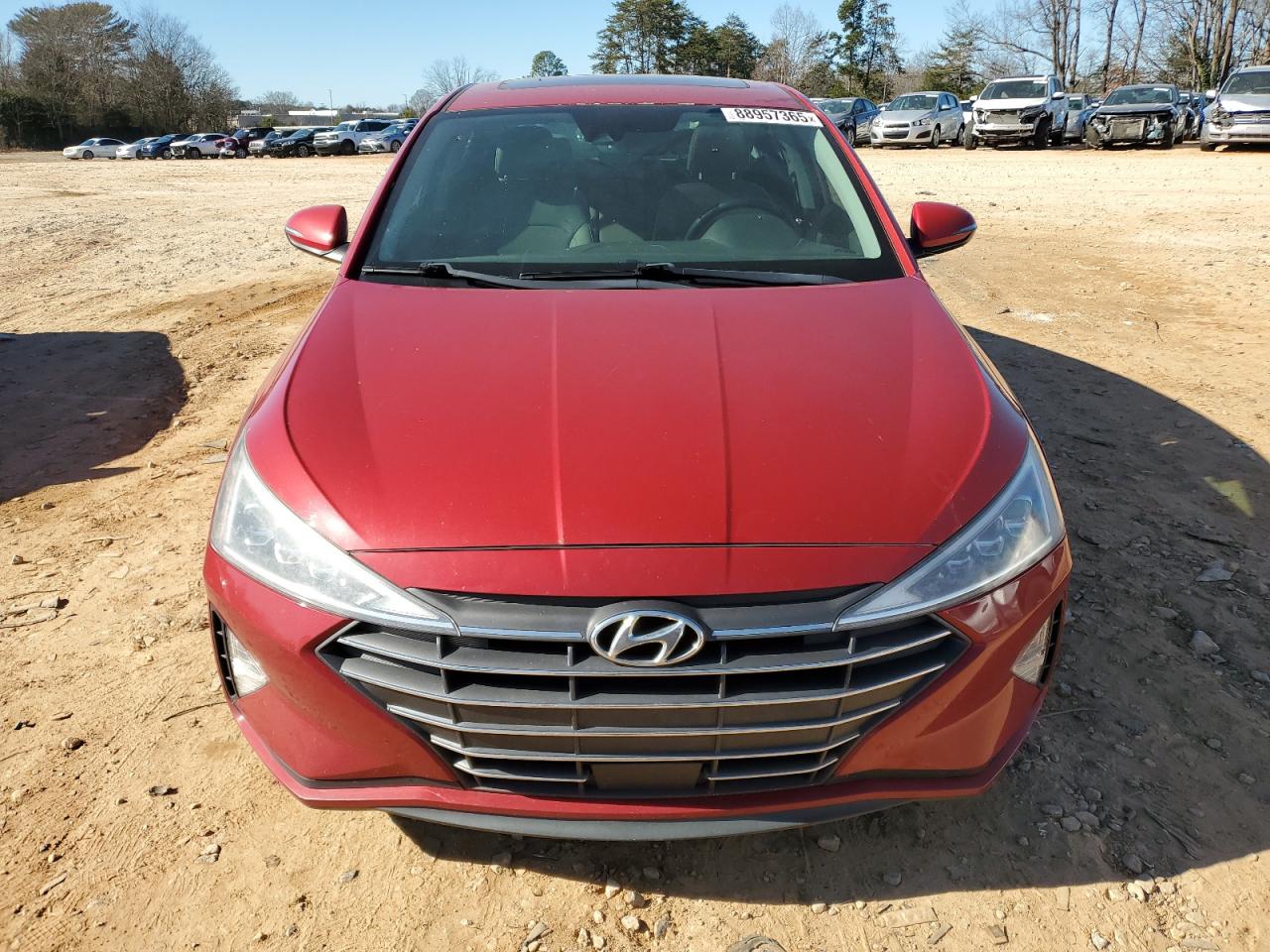 2020 Hyundai Elantra VIN KMHD84LF7LU897442 Copart auction photo, rear end damage thumbnail 5
