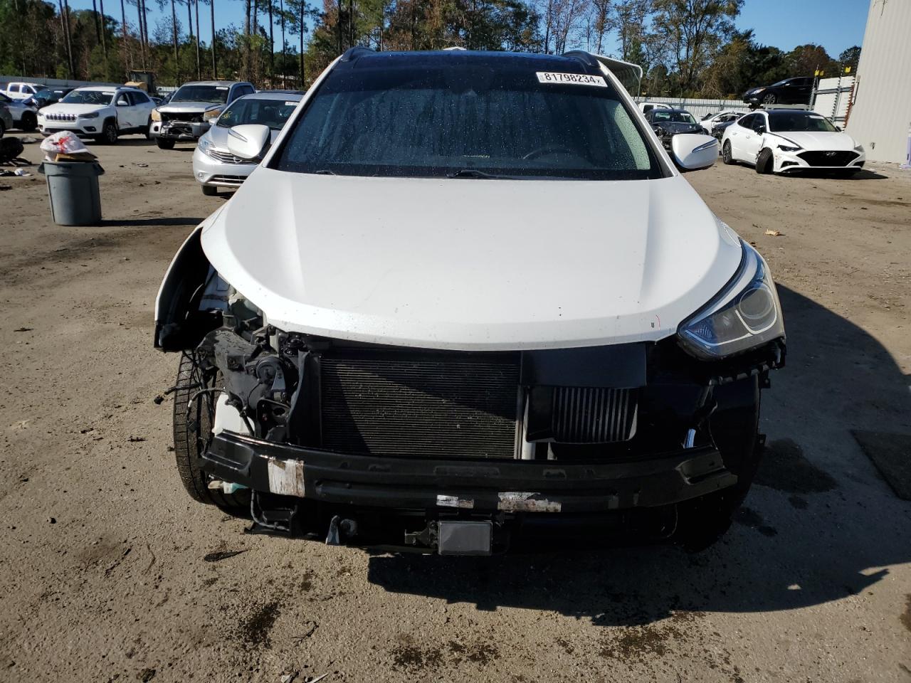 2017 Hyundai Santa Fe VIN 5XYZWDLA3HG501780 Copart auction photo, front end damage thumbnail 5