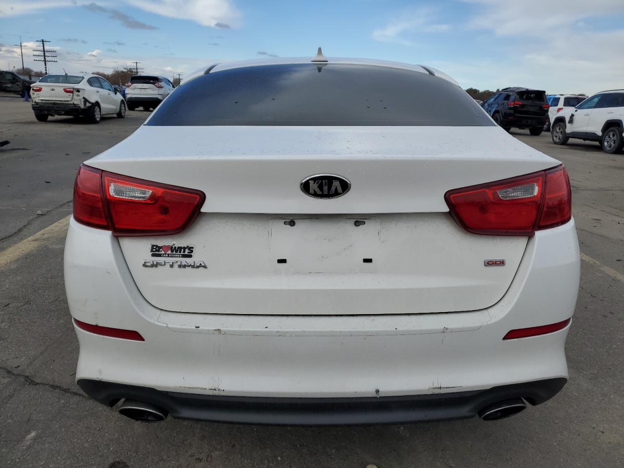 2015 KIA Optima VIN KNAGM4A75F5592705 Copart auction photo, side / front end damage thumbnail 6
