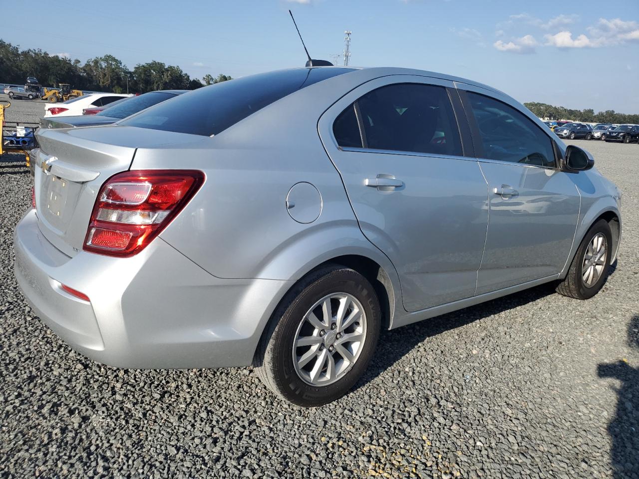 2018 Chevrolet Sonic VIN 1G1JD5SH6J4100504 Copart auction photo, side / front end damage thumbnail 3