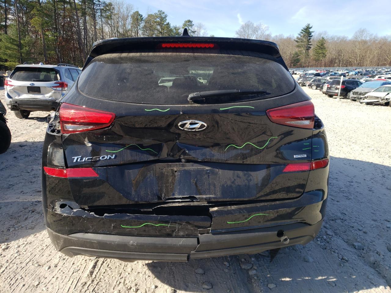 2021 Hyundai Tucson VIN KM8J3CA41MU366817 Copart auction photo, rear end damage thumbnail 6