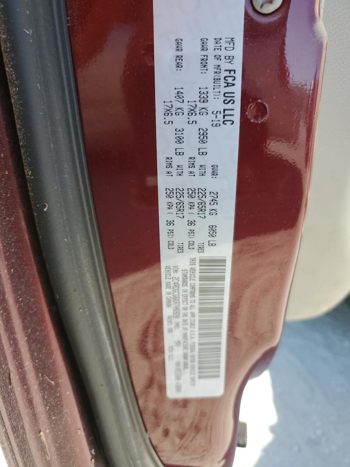 2019 Dodge Caravan VIN 2C4RDGCG6KR706928 Copart auction photo, water/flood damage thumbnail 14