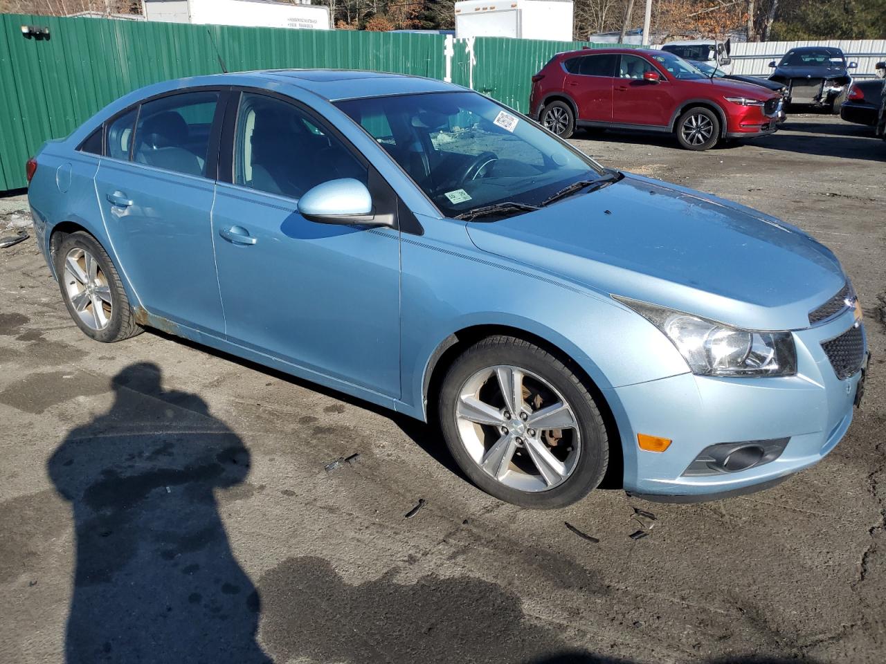 2012 Chevrolet Cruze VIN 1G1PG5SCXC7193499 Copart auction photo, front end / side damage thumbnail 4