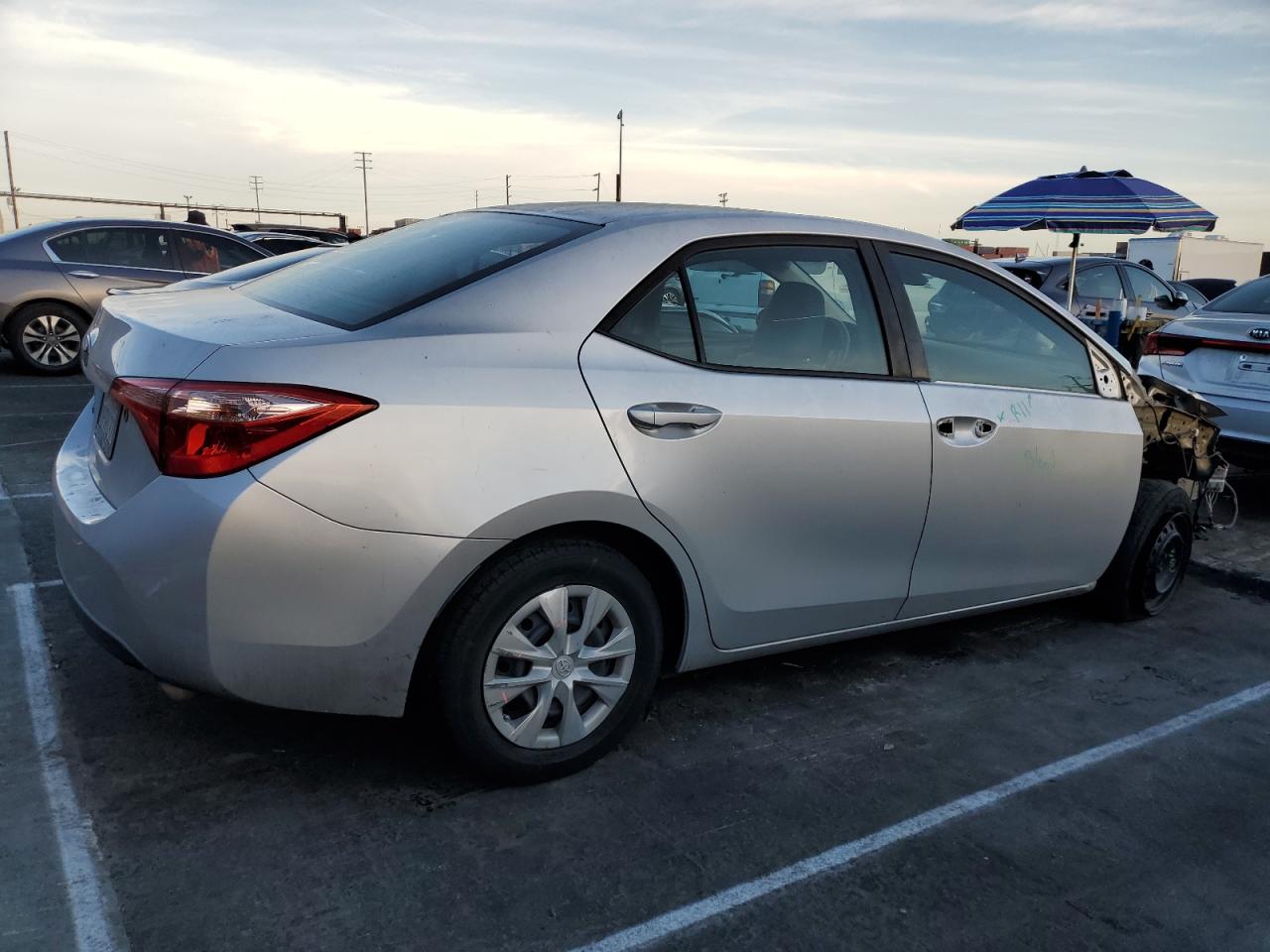 2017 Toyota Corolla VIN 5YFBURHE9HP653865 Copart auction photo, front end / all over damage thumbnail 3