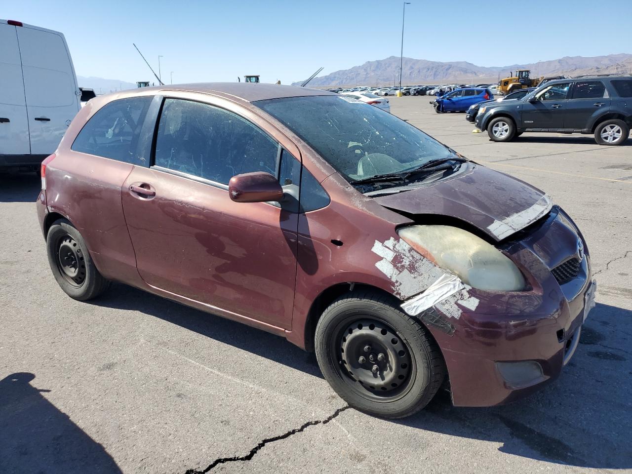 2010 Toyota Yaris VIN JTDJT4K3XA5296319 Copart auction photo, all over / mechanical damage thumbnail 4