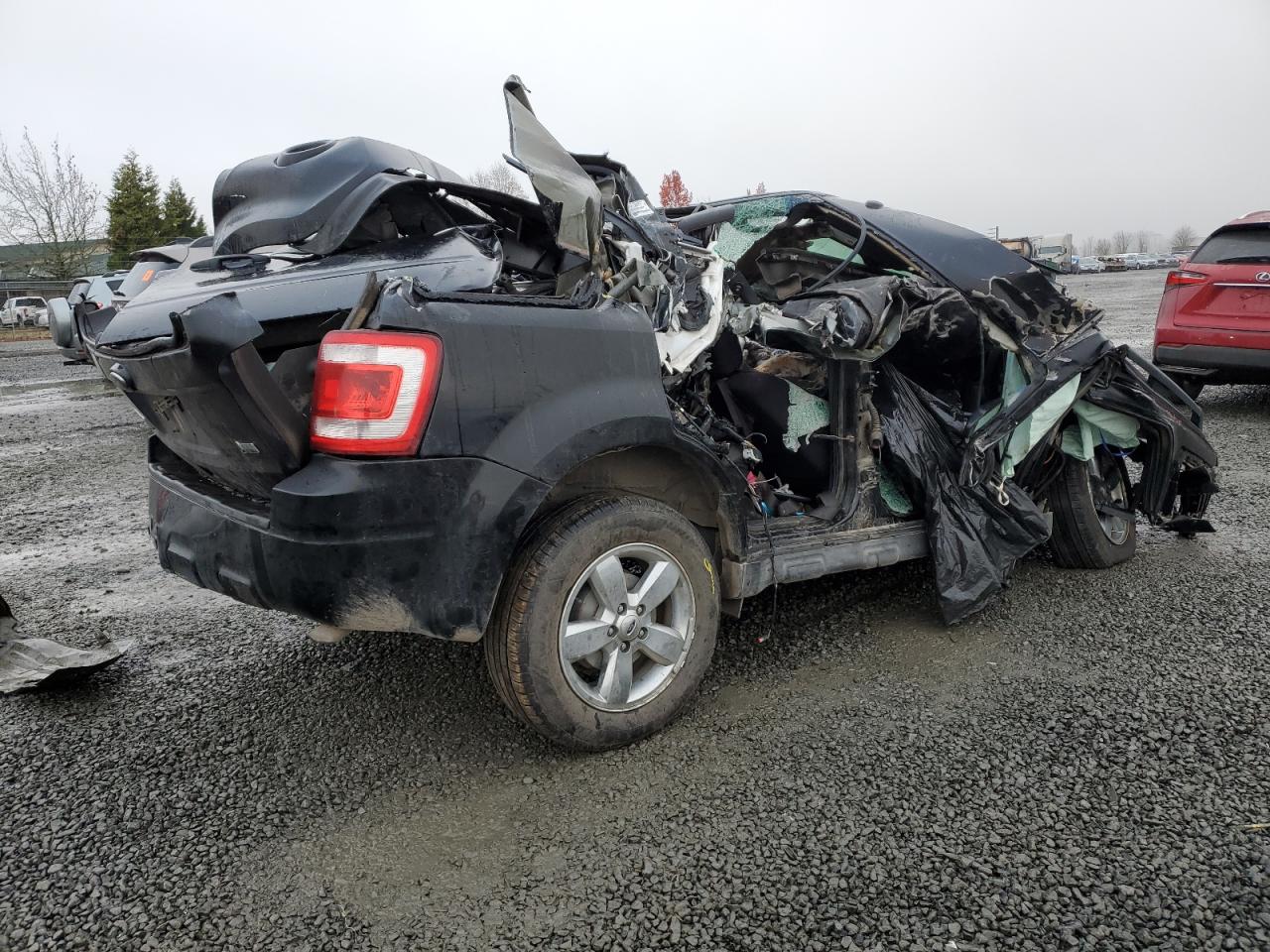 2012 Ford Escape VIN 1FMCU9DG3CKB12339 Copart auction photo, all over damage thumbnail 3