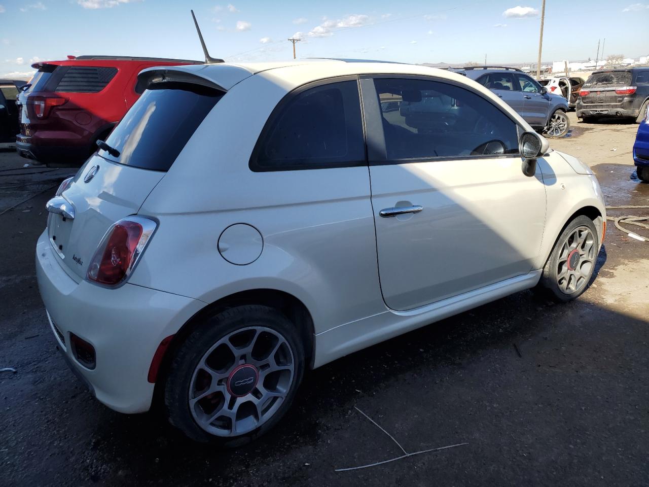 2012 Fiat 500 VIN 3C3CFFBR0CT295834 Copart auction photo, front end / rear end damage thumbnail 3