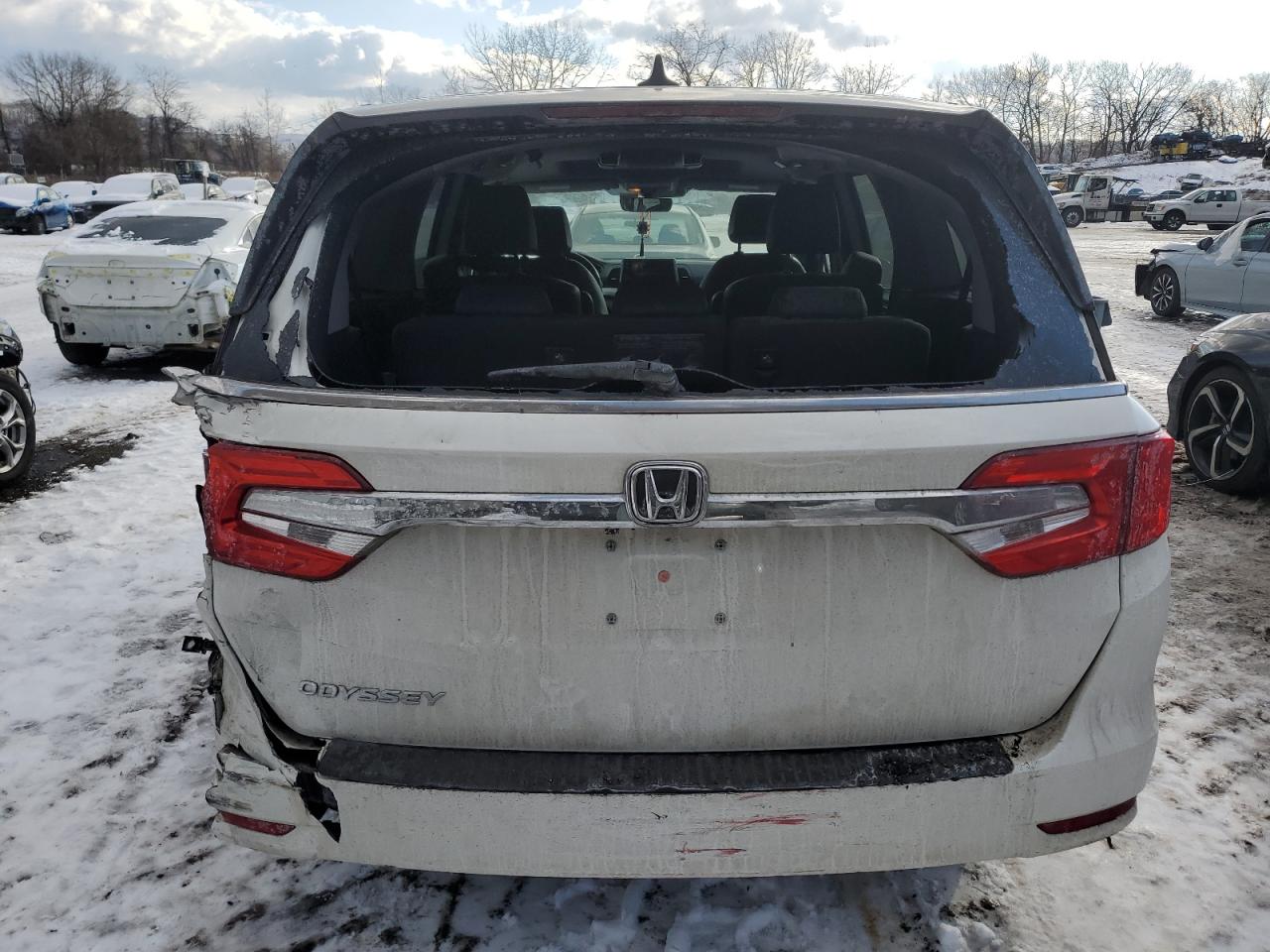 2019 Honda Odyssey VIN 5FNRL6H72KB090484 Copart auction photo, rear end / side damage thumbnail 6