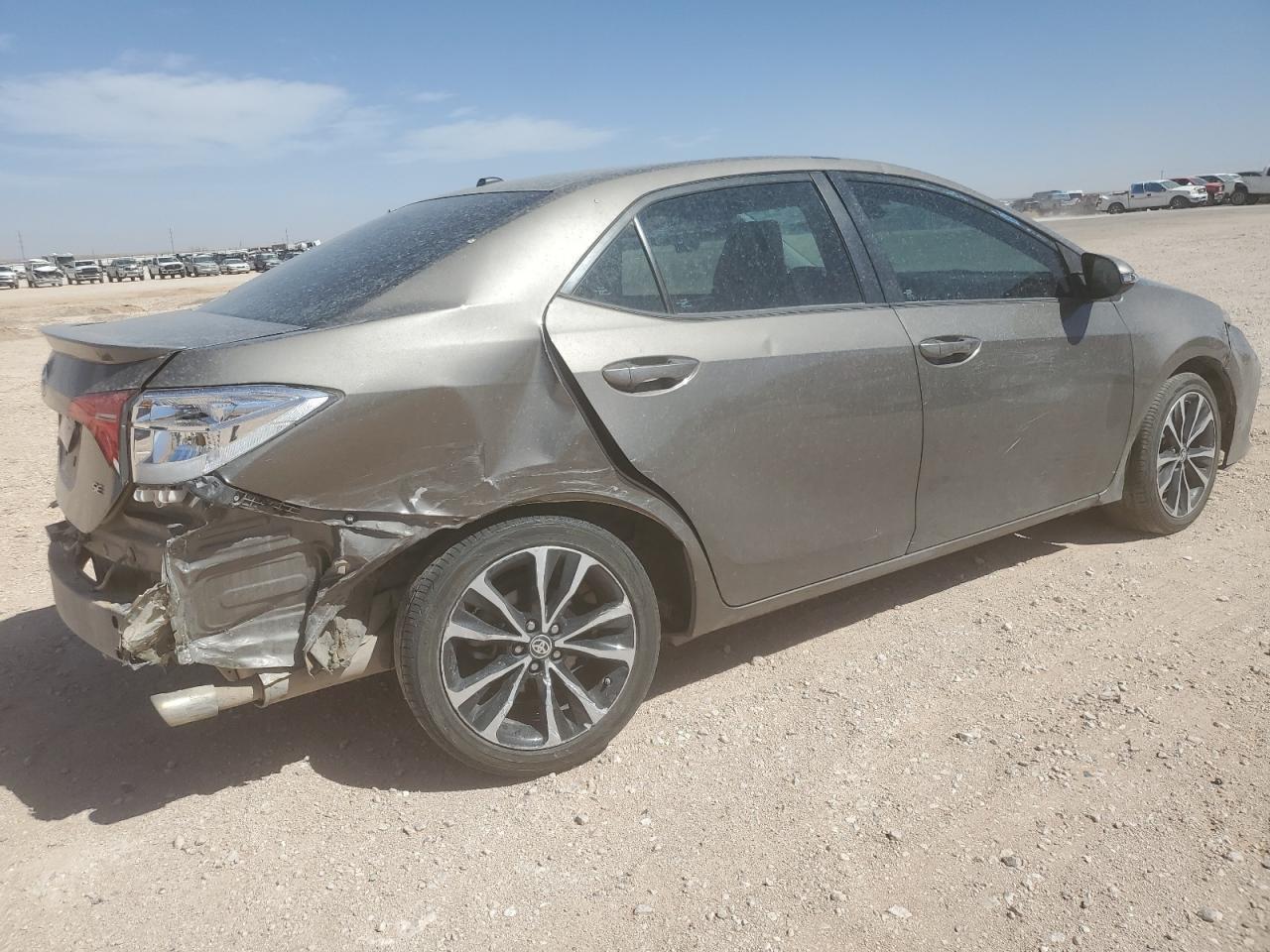 2018 Toyota Corolla VIN 5YFBURHEXJP747100 Copart auction photo, rear end damage thumbnail 3