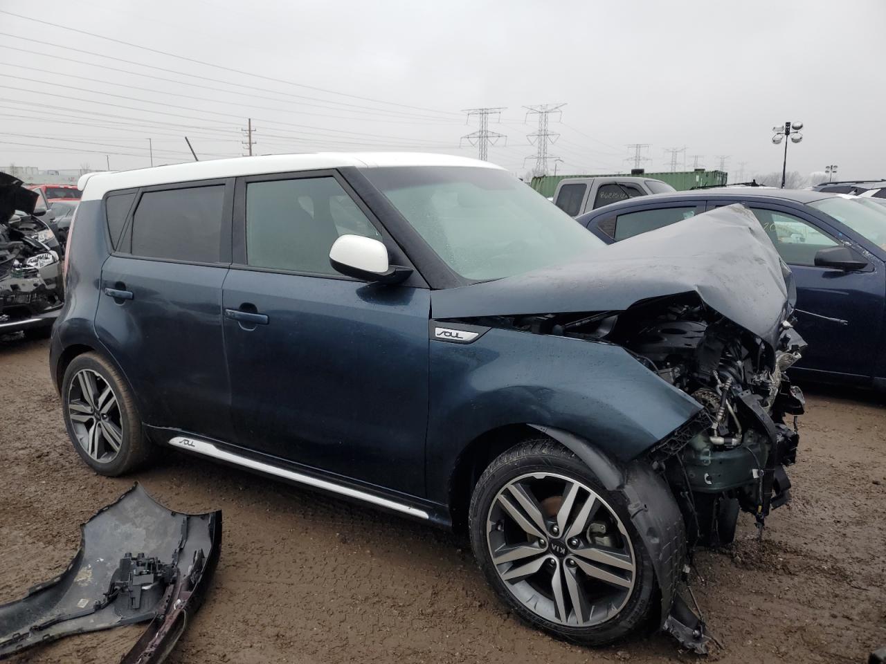 2018 KIA Soul VIN KNDJP3A58J7590419 Copart auction photo, front end / side damage thumbnail 4