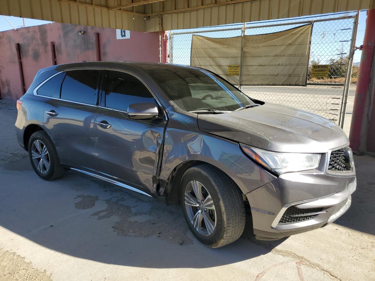 2019 Acura MDX VIN 5J8YD4H35KL001595 Copart auction photo, side damage thumbnail 4