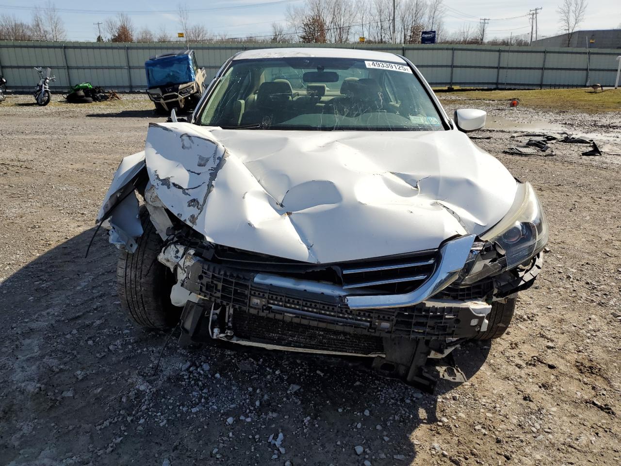 2015 Honda Accord VIN 1HGCR2F3XFA220802 Copart auction photo, front end / all over damage thumbnail 5