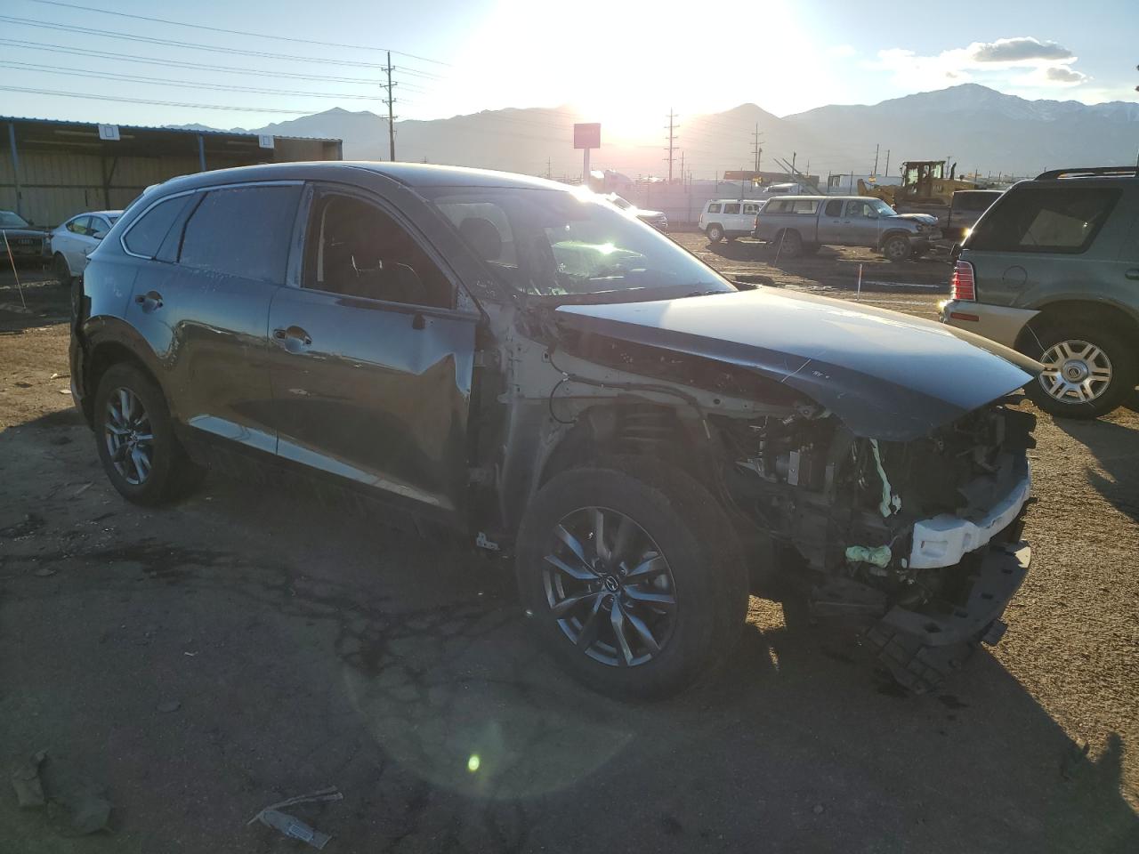 2022 Mazda CX-9 VIN JM3TCBCY4N0600651 Copart auction photo, front end / side damage thumbnail 4
