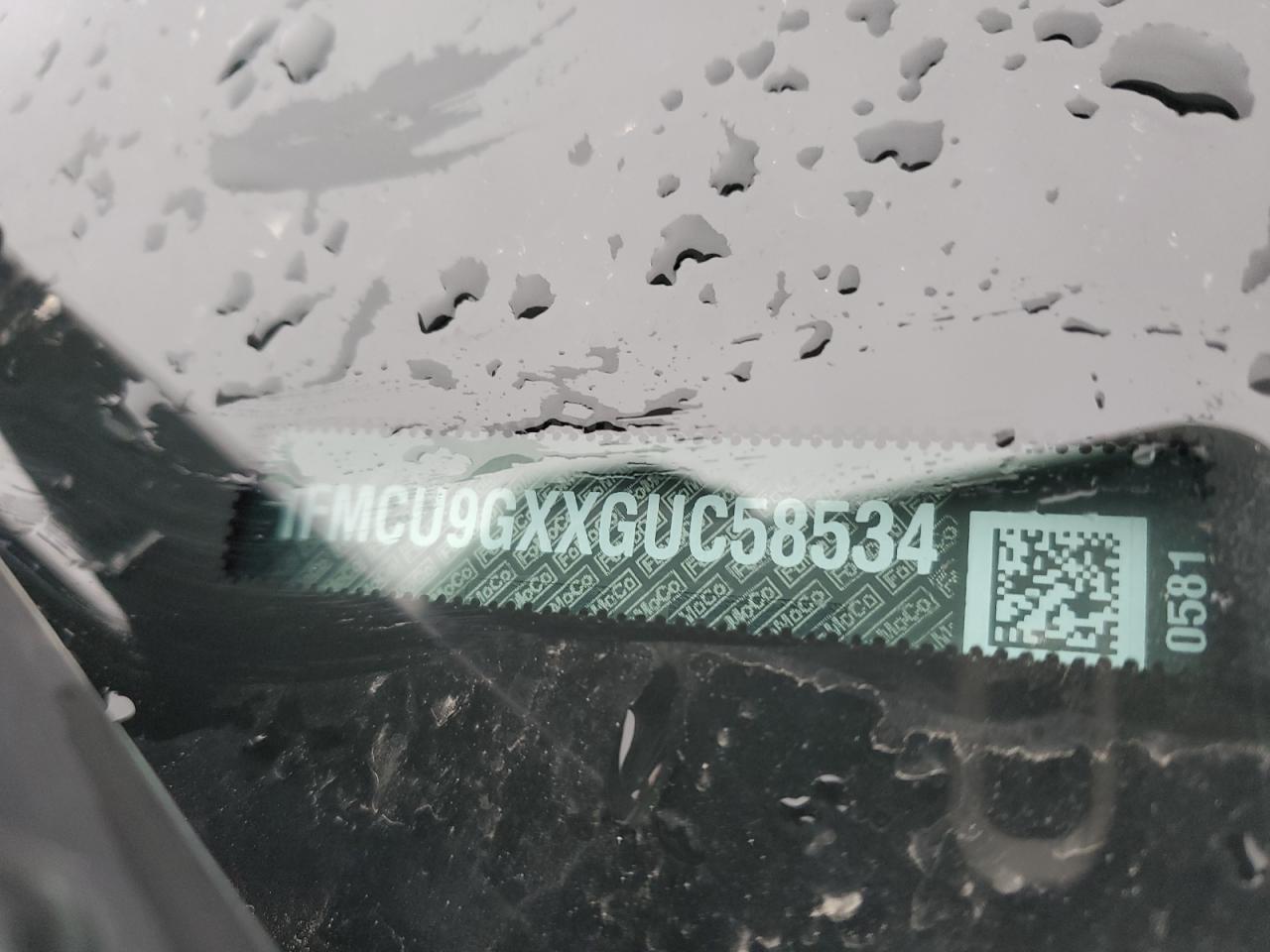 2016 Ford Escape VIN 1FMCU9GXXGUC58534 Copart auction photo, front end damage thumbnail 14