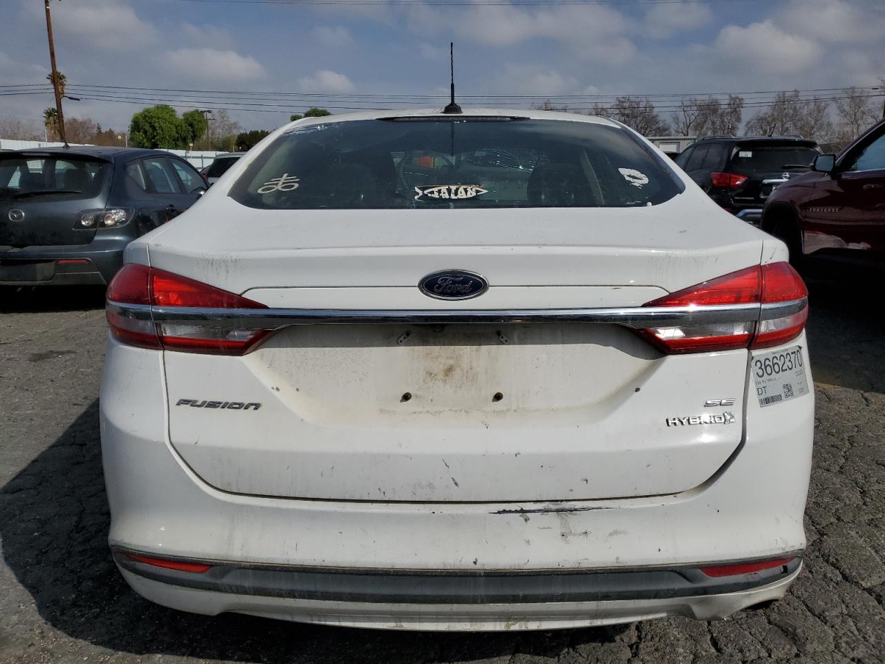 2017 Ford Fusion VIN 3FA6P0LU0HR323955 Copart auction photo, front end / side damage thumbnail 6