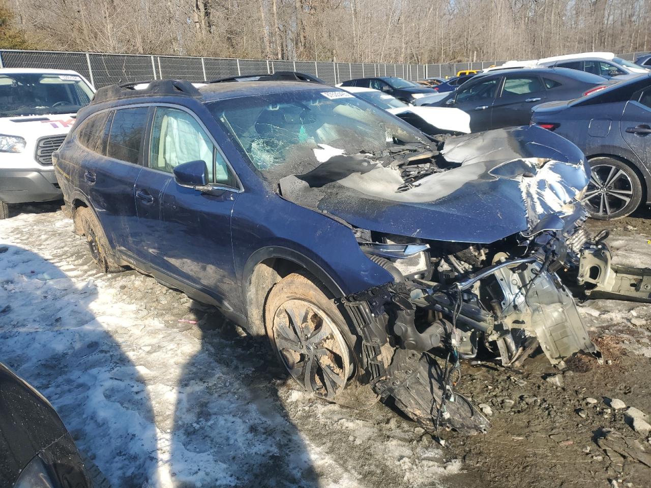 2021 Subaru Outback VIN 4S4BTGND4M3188039 Copart auction photo, all over / burn damage thumbnail 4