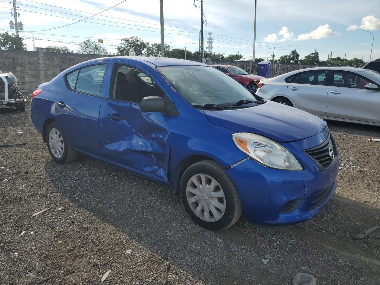 2012 Nissan Versa VIN 3N1CN7AP3CL936742 Copart auction photo, side damage thumbnail 4