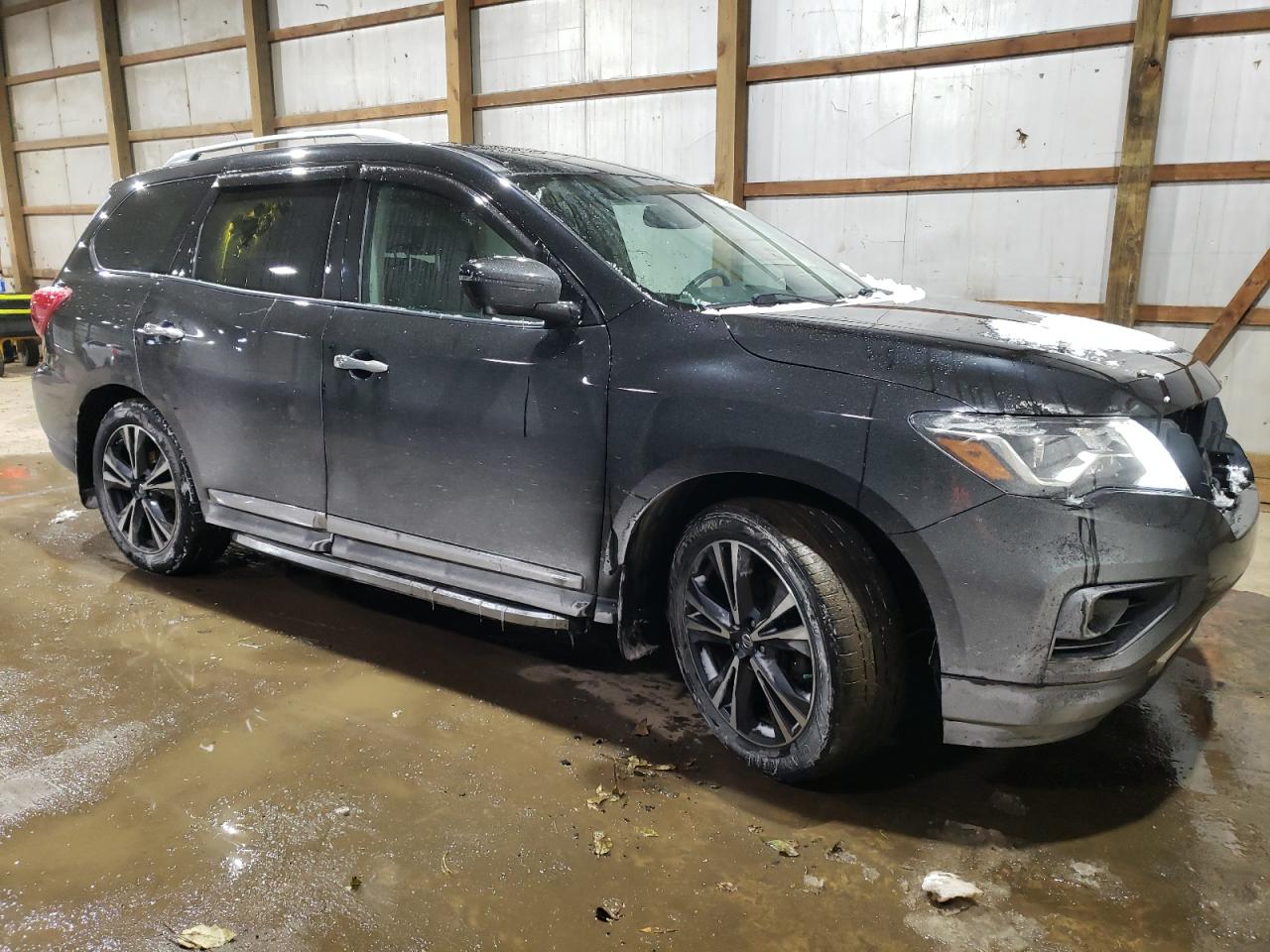 2017 Nissan Pathfinder VIN 5N1DR2MM1HC628333 Copart auction photo, side / front end damage thumbnail 4