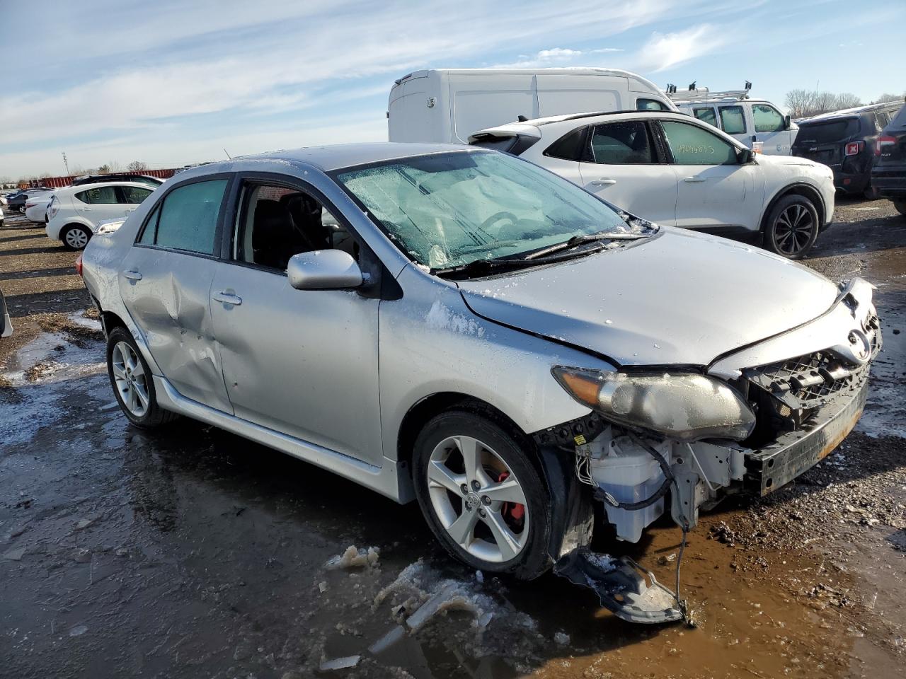 2011 Toyota Corolla VIN 2T1BU4EE4BC569337 Copart auction photo, all over damage thumbnail 4