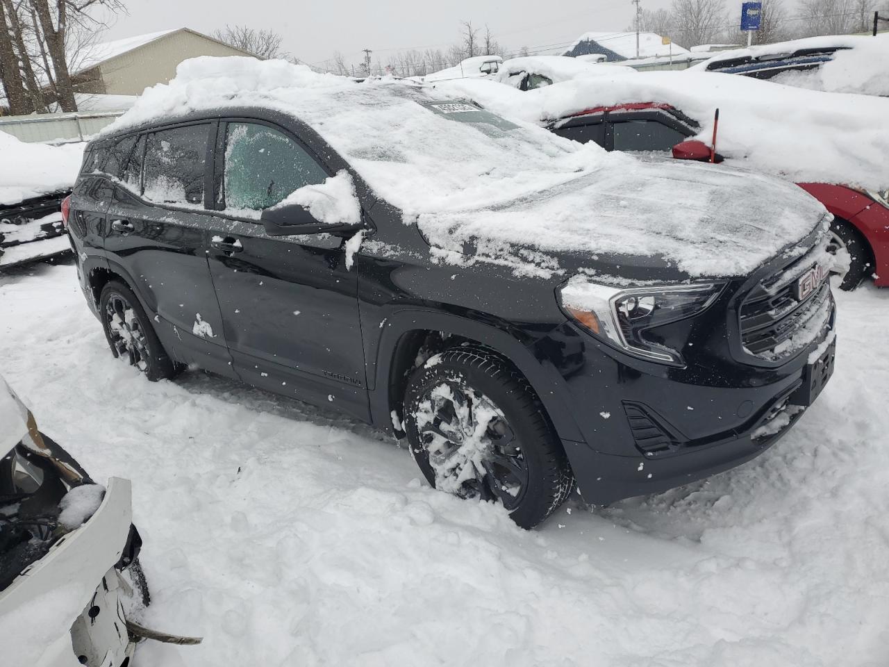2021 GMC Terrain VIN 3GKALTEV6ML351588 Copart auction photo, undercarriage / side damage thumbnail 4