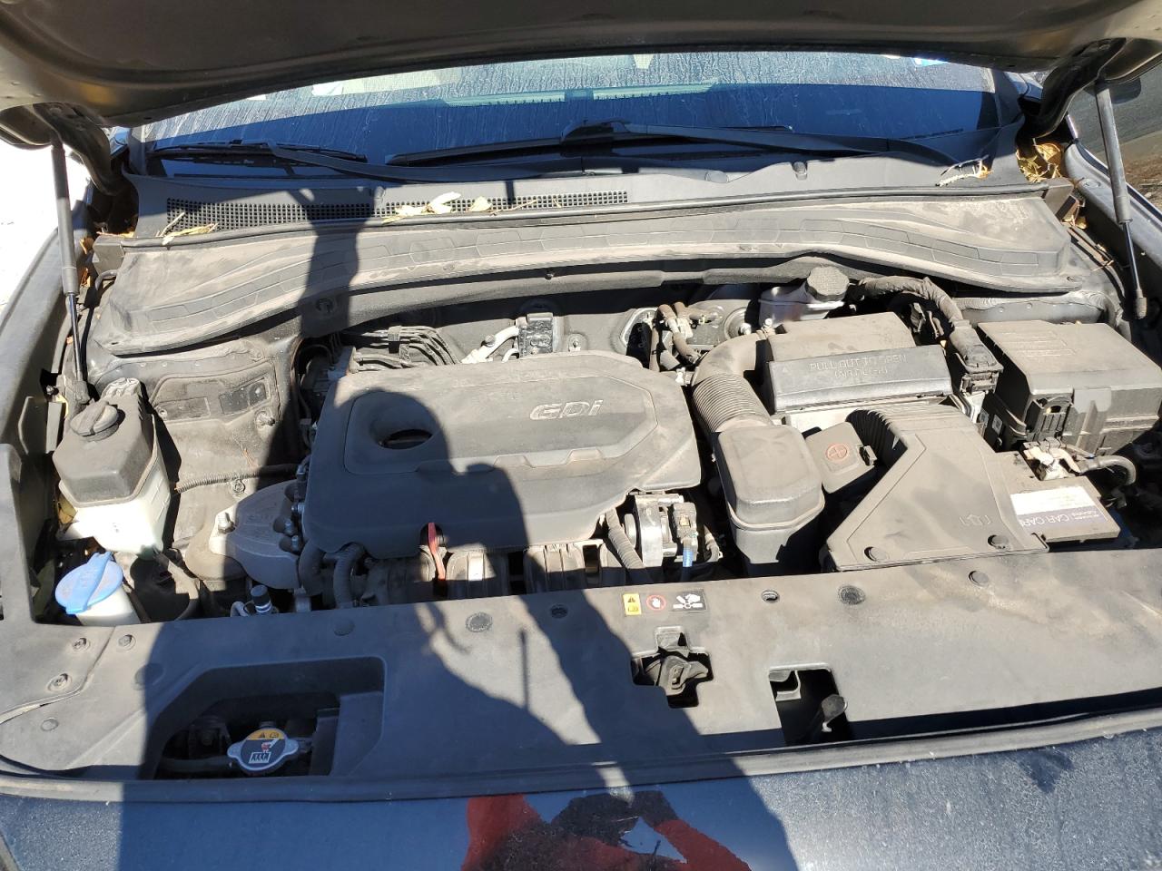 2019 Hyundai Santa Fe VIN 5NMS33AD9KH075625 Copart auction photo, side / front end damage thumbnail 12