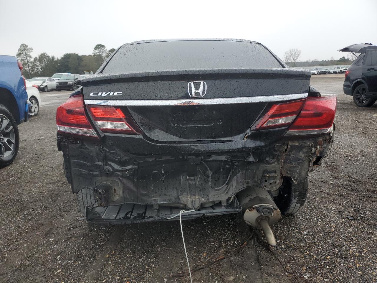2014 Honda Civic VIN 19XFB2F83EE257214 Copart auction photo, rear end damage thumbnail 6