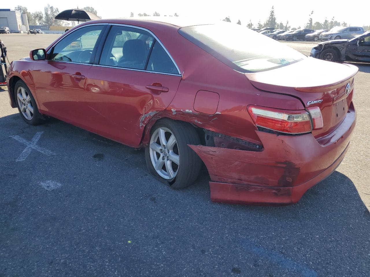 2008 Toyota Camry VIN 4T1BK46K18U071971 Copart auction photo, side / rear end damage thumbnail 2