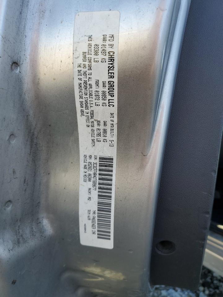 2013 Fiat 500 VIN 3C3CFFAR4DT689677 Copart auction photo, all over damage thumbnail 12