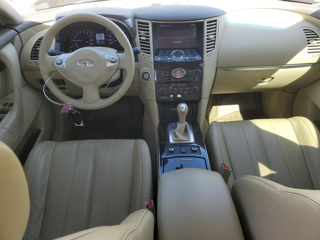2014 Infiniti QX70 VIN JN8CS1MW3EM412803 Copart auction photo, front end damage thumbnail 8
