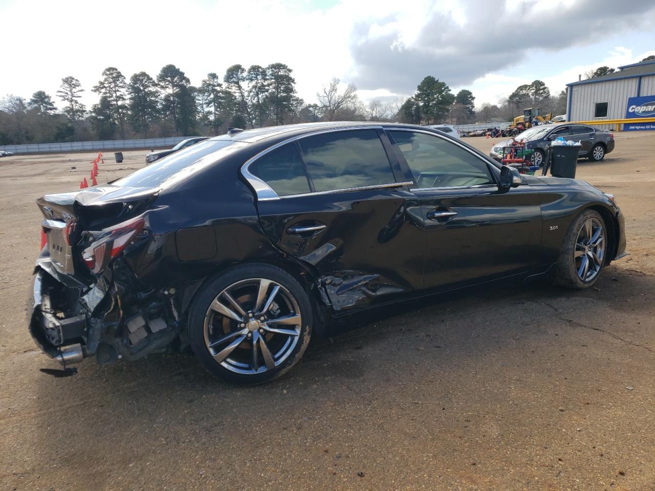 2019 Infiniti Q50 VIN JN1EV7AP1KM540970 Copart auction photo, rear end / side damage thumbnail 3
