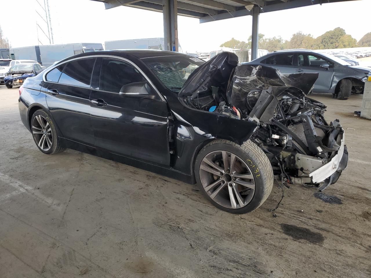 2018 BMW 4er VIN WBA4J1C52JBG79707 Copart auction photo, front end / undercarriage damage thumbnail 4