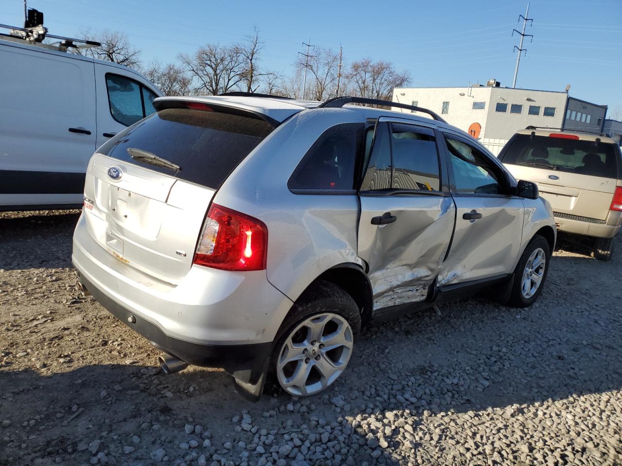 2014 Ford Edge VIN 2FMDK4GC6EBB62509 Copart auction photo, side damage thumbnail 3