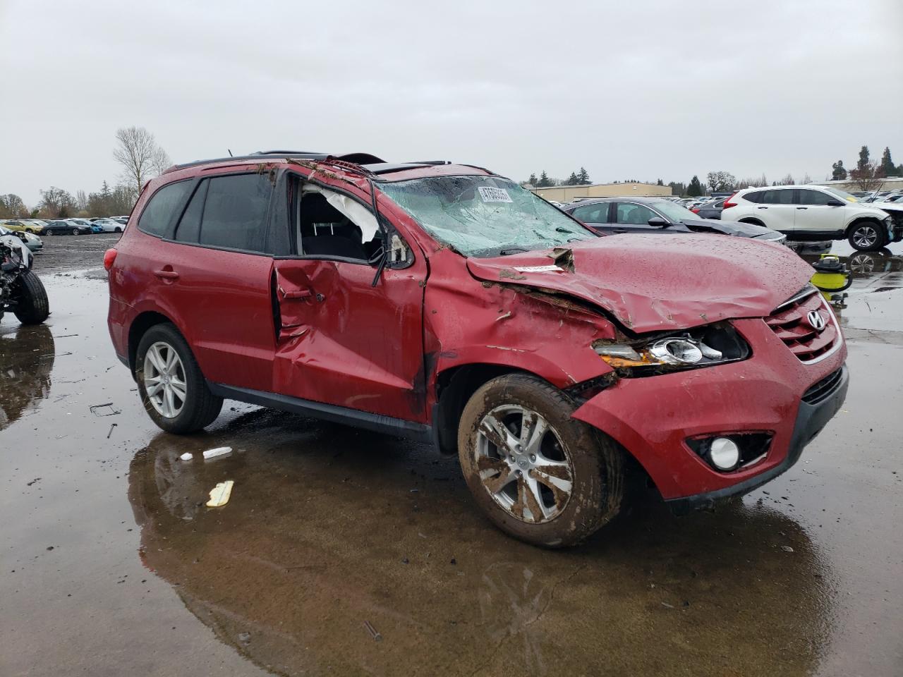 2011 Hyundai Santa Fe VIN 5XYZH4AG6BG070831 Copart auction photo, all over damage thumbnail 4