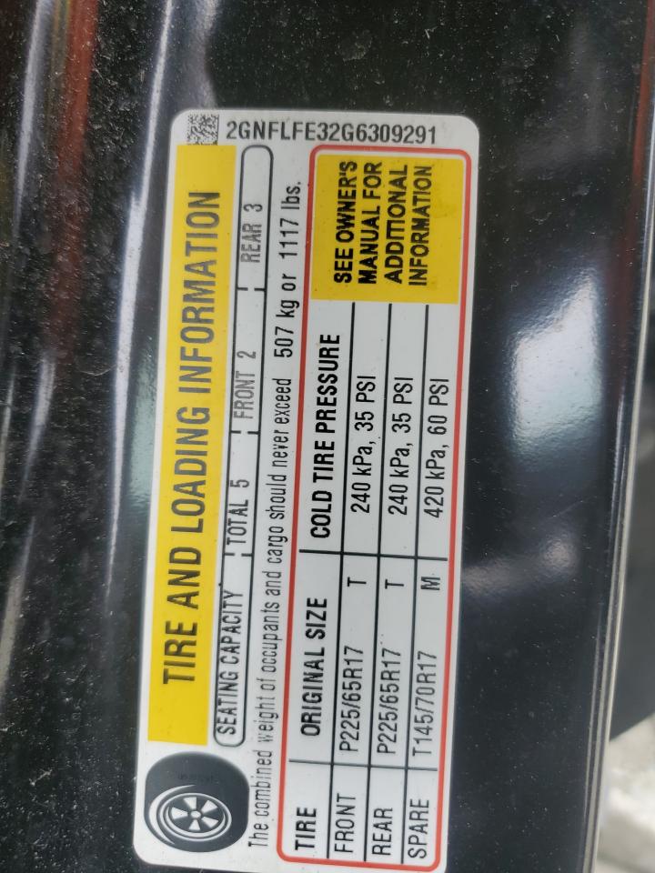 2016 Chevrolet Equinox VIN 2GNFLFE32G6309291 Copart auction photo, front end damage thumbnail 13