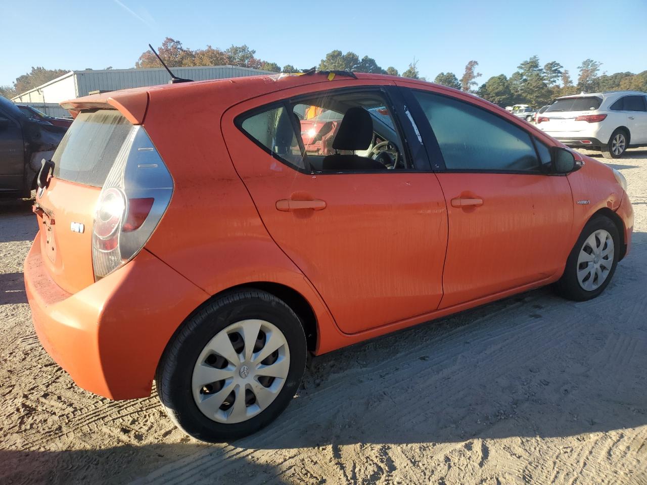 2013 Toyota Prius VIN JTDKDTB34D1035596 Copart auction photo, vandalism damage thumbnail 3