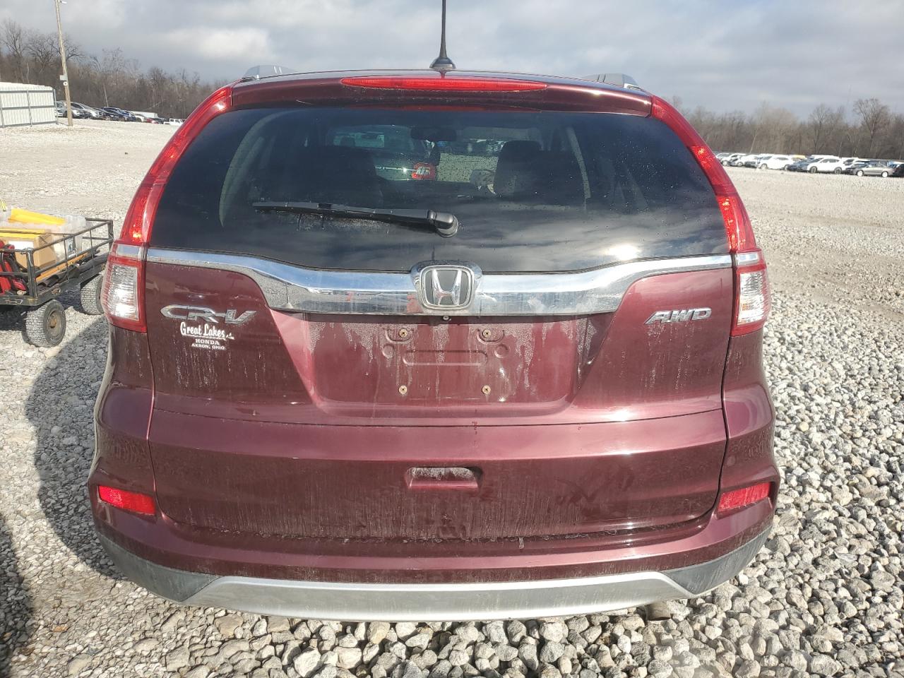 2015 Honda CR-V VIN 2HKRM4H71FH628181 Copart auction photo, front end / undercarriage damage thumbnail 6