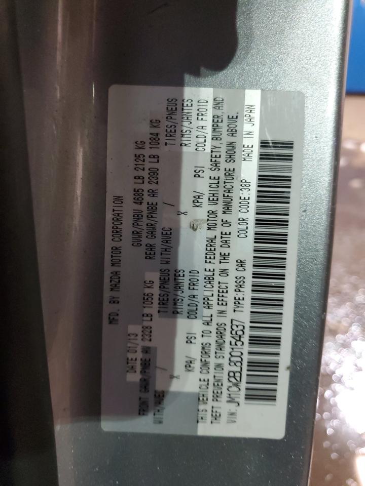 2013 Mazda 5 VIN JM1CW2BL8D0154637 Copart auction photo, side / minor dent/scratches damage thumbnail 13