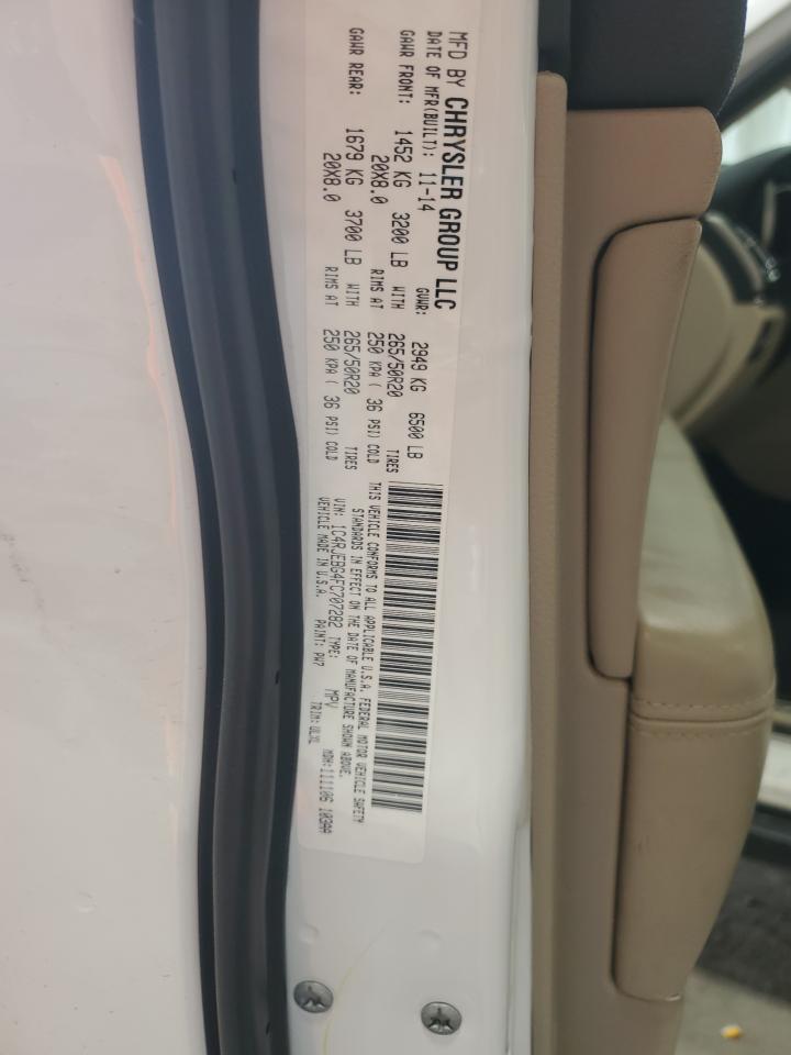2015 Jeep Grand Cherokee VIN 1C4RJEBG4FC707282 Copart auction photo, front end damage thumbnail 14