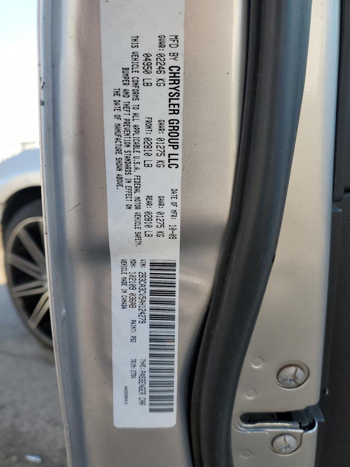 2010 Dodge Charger VIN 2B3CA3CV5AH124279 Copart auction photo, front end damage thumbnail 13