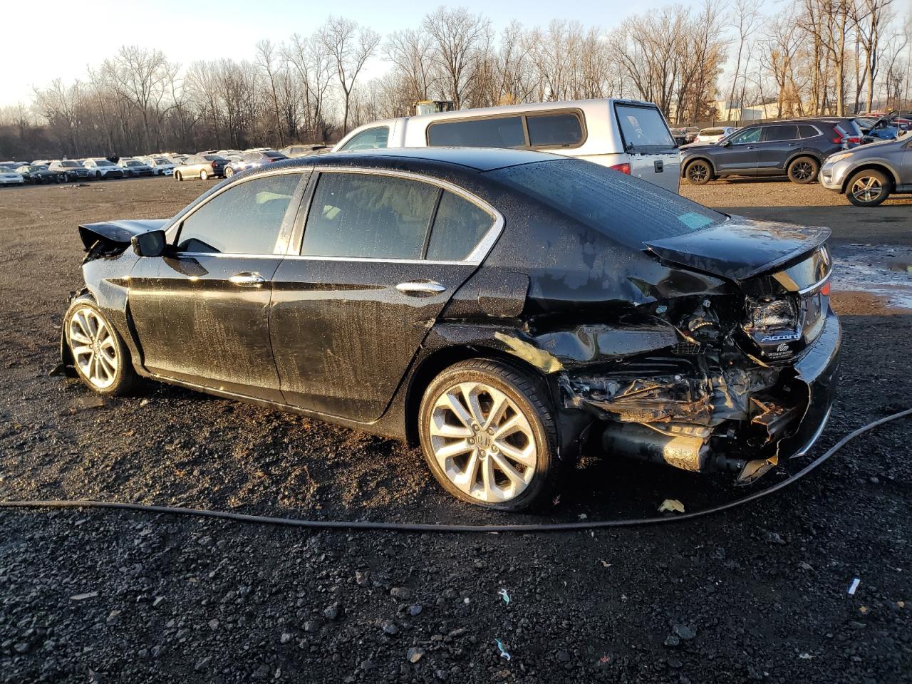 2013 Honda Accord VIN 1HGCR2F51DA248308 Copart auction photo, side / front end damage thumbnail 2