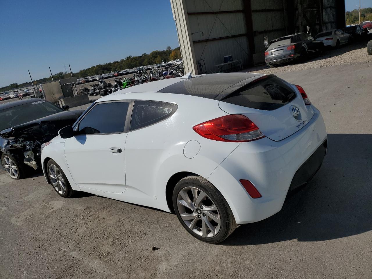 2017 Hyundai Veloster VIN KMHTC6AD3HU307963 Copart auction photo, all over damage thumbnail 2