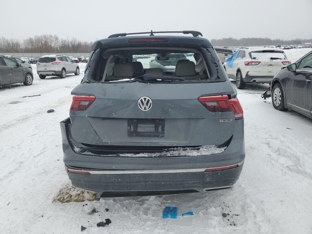 2019 Volkswagen Tiguan VIN 3VV4B7AX4KM008958 Copart auction photo, rear end / front end damage thumbnail 6