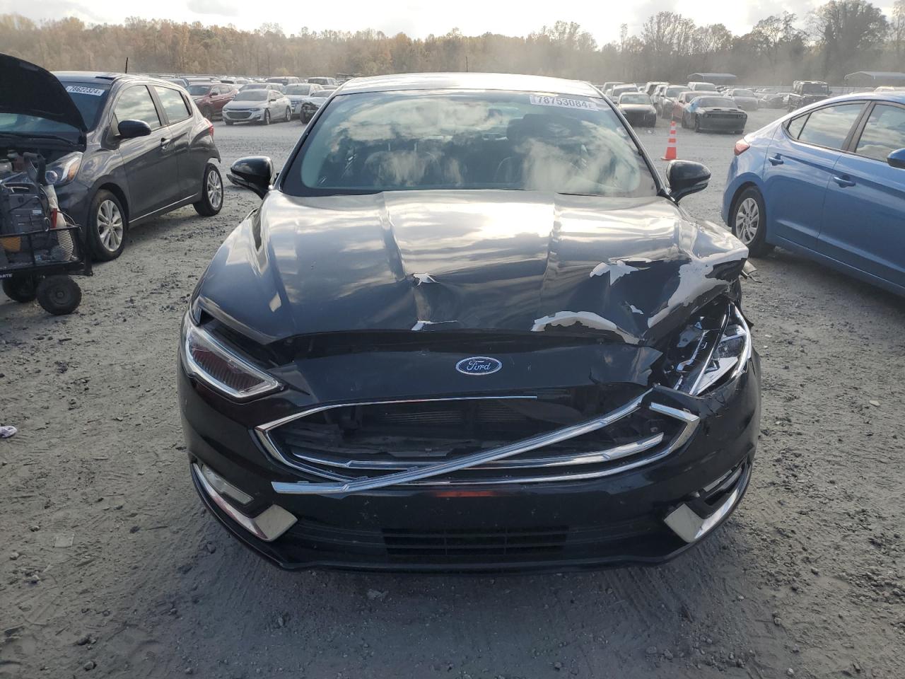 2018 Ford Fusion VIN 3FA6P0RU1JR168474 Copart auction photo, front end damage thumbnail 5