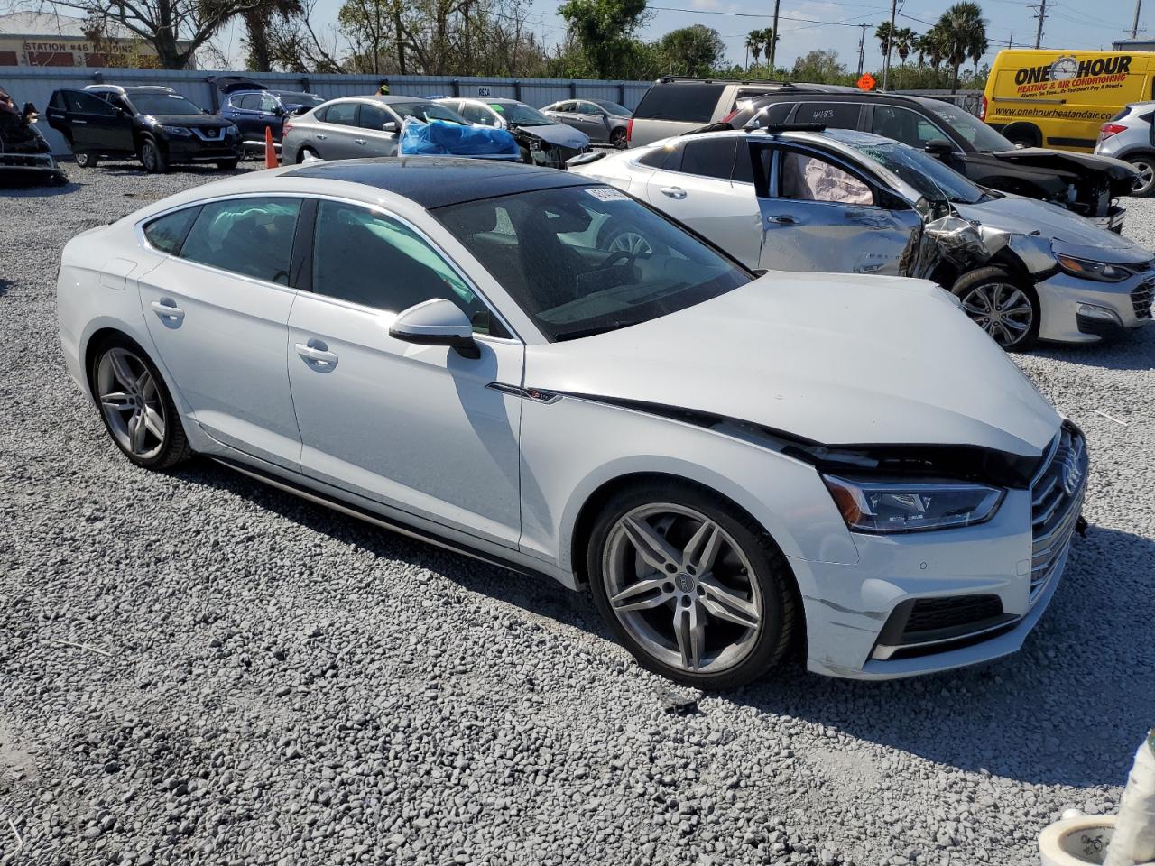 2019 Audi A5 VIN WAUENCF56KA017617 Copart auction photo, front end damage thumbnail 4