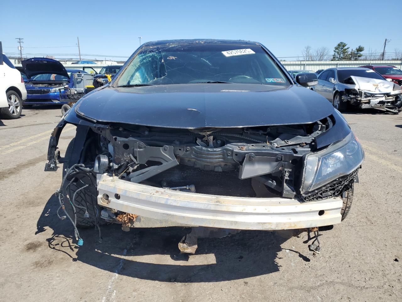 2014 Acura TL VIN 19UUA8F3XEA002484 Copart auction photo, front end / side damage thumbnail 5