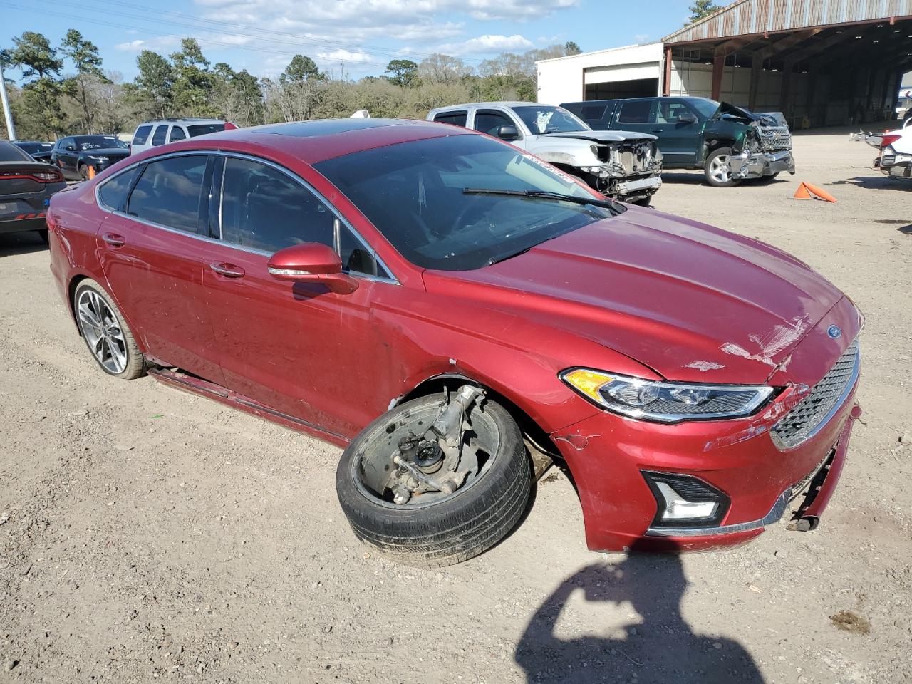 2019 Ford Fusion VIN 3FA6P0D9XKR220205 Copart auction photo, front end / minor dent/scratches damage thumbnail 4
