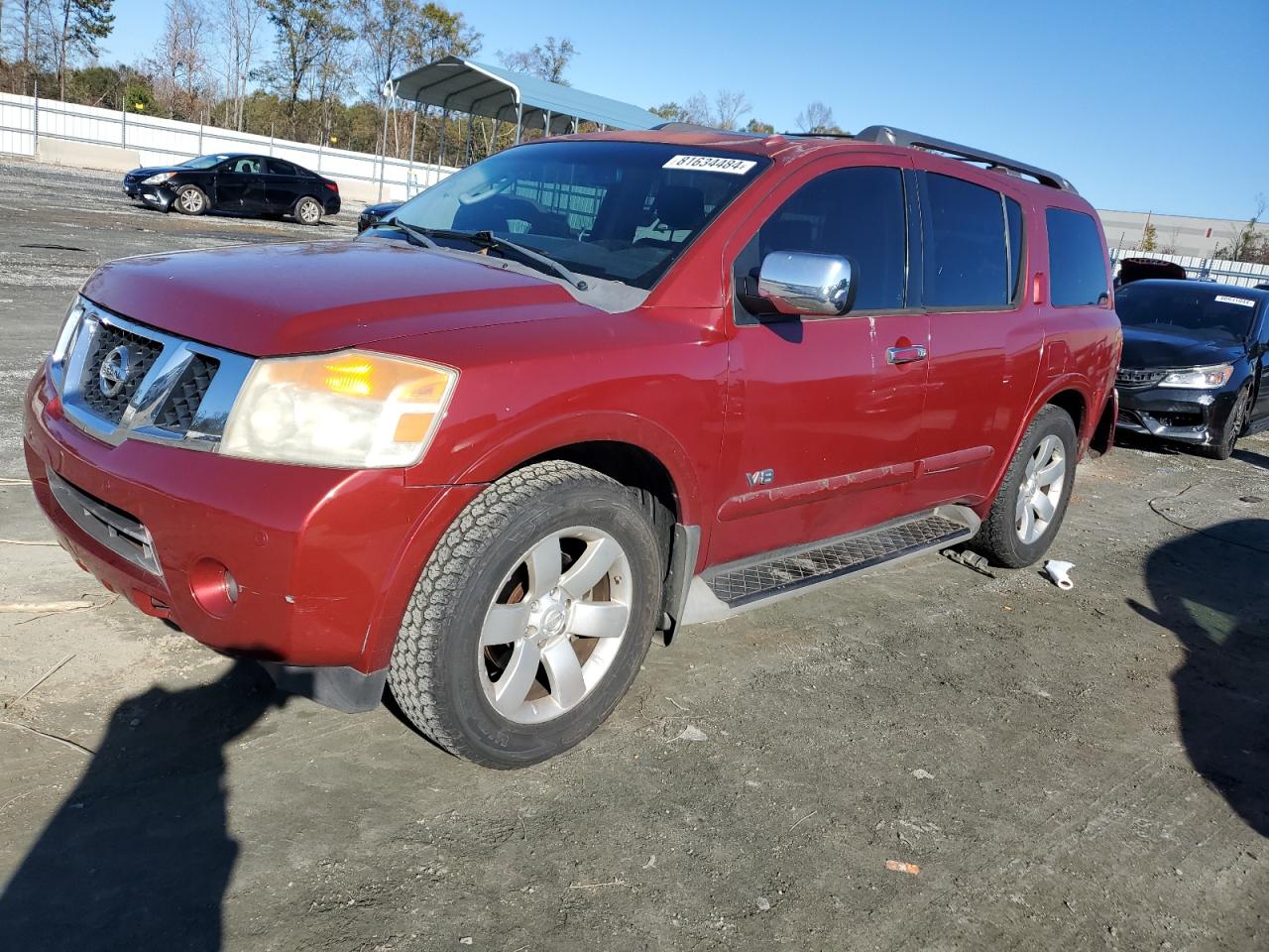2008 Nissan Armada VIN 5N1BA08D18N608570