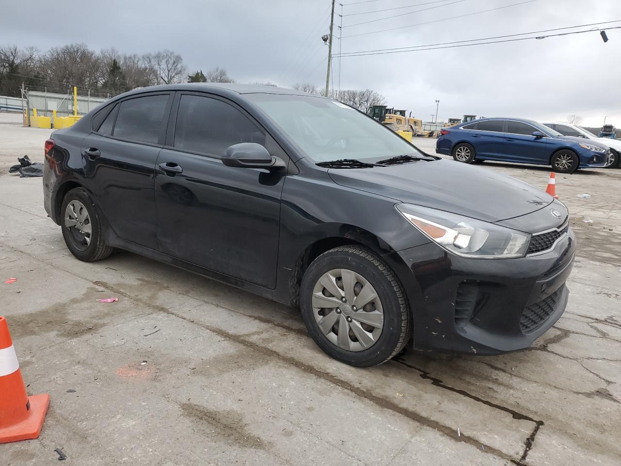 2020 KIA Rio VIN 3KPA24ADXLE302687 Copart auction photo, side damage thumbnail 4