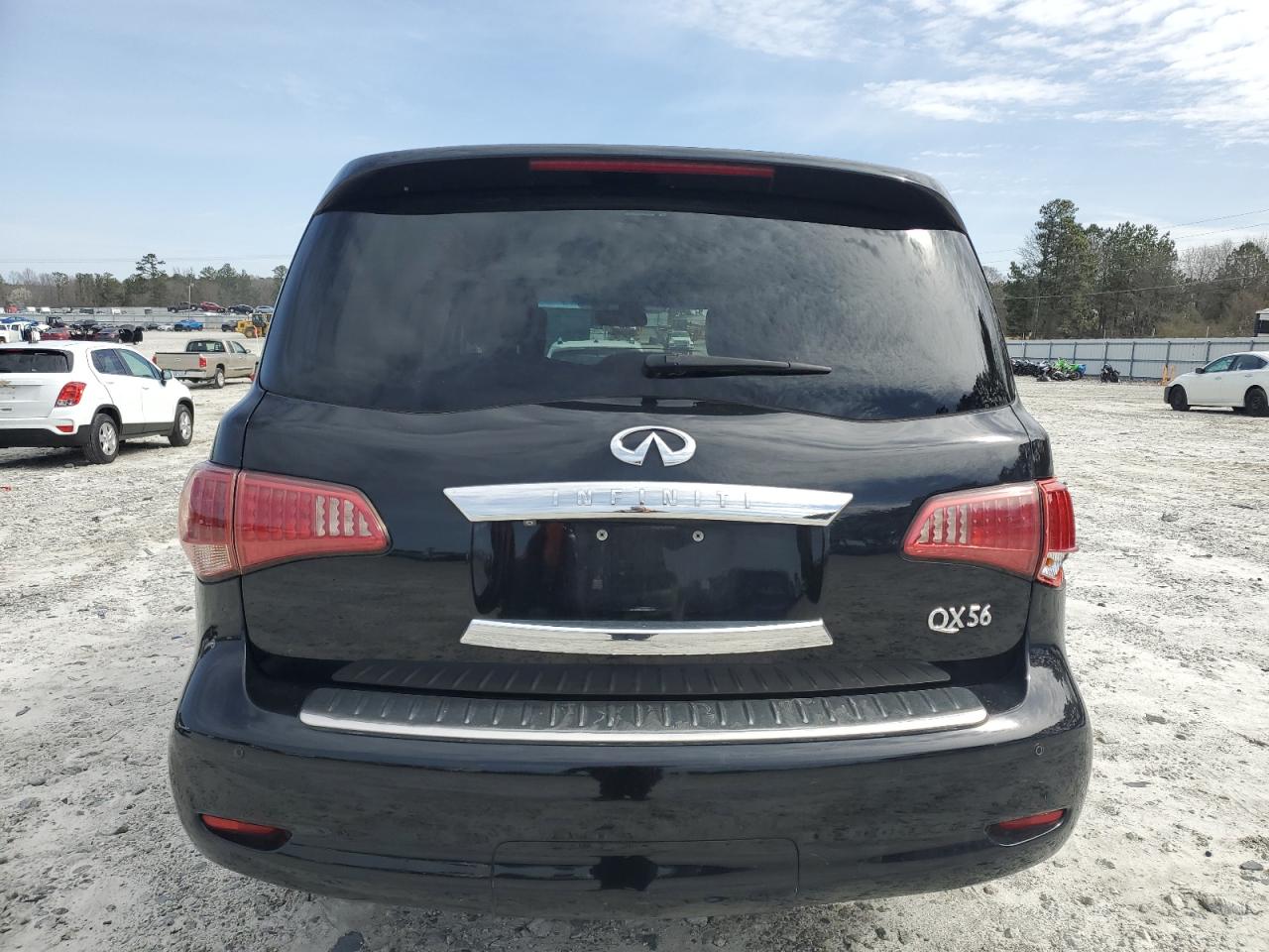 2012 Infiniti QX56 VIN JN8AZ2NE4C9019455 Copart auction photo, front end / rear end damage thumbnail 6