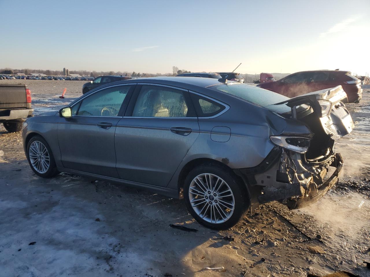2014 Ford Fusion VIN 3FA6P0H99ER279518 Copart auction photo, rear end damage thumbnail 2